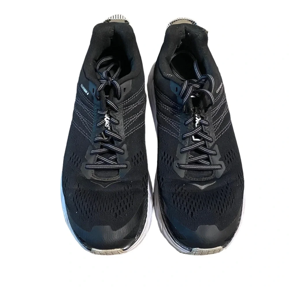 Hoka One One Clifton 6 Black White Women Running Shoes 1102873 BWHT Size 7.5 - Picture 8 of 16